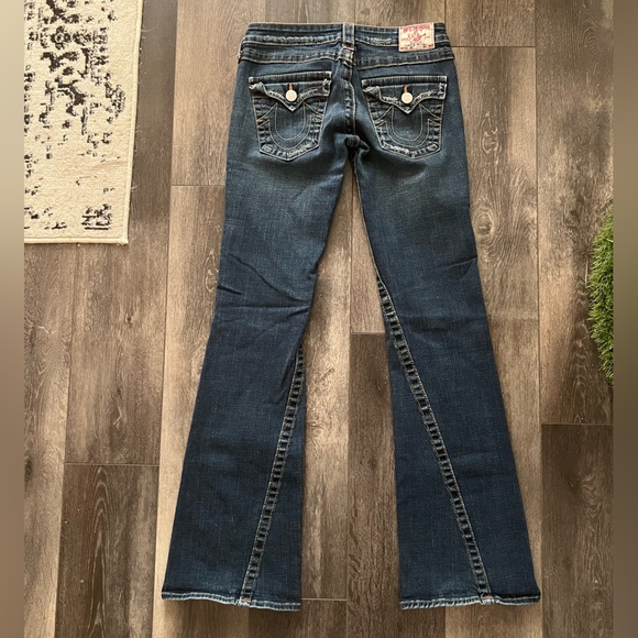 🚫SOLD🚫 Vintage True Religion Joey Low Cut Flare Jeans twisted seam - Picture 2 of 5
